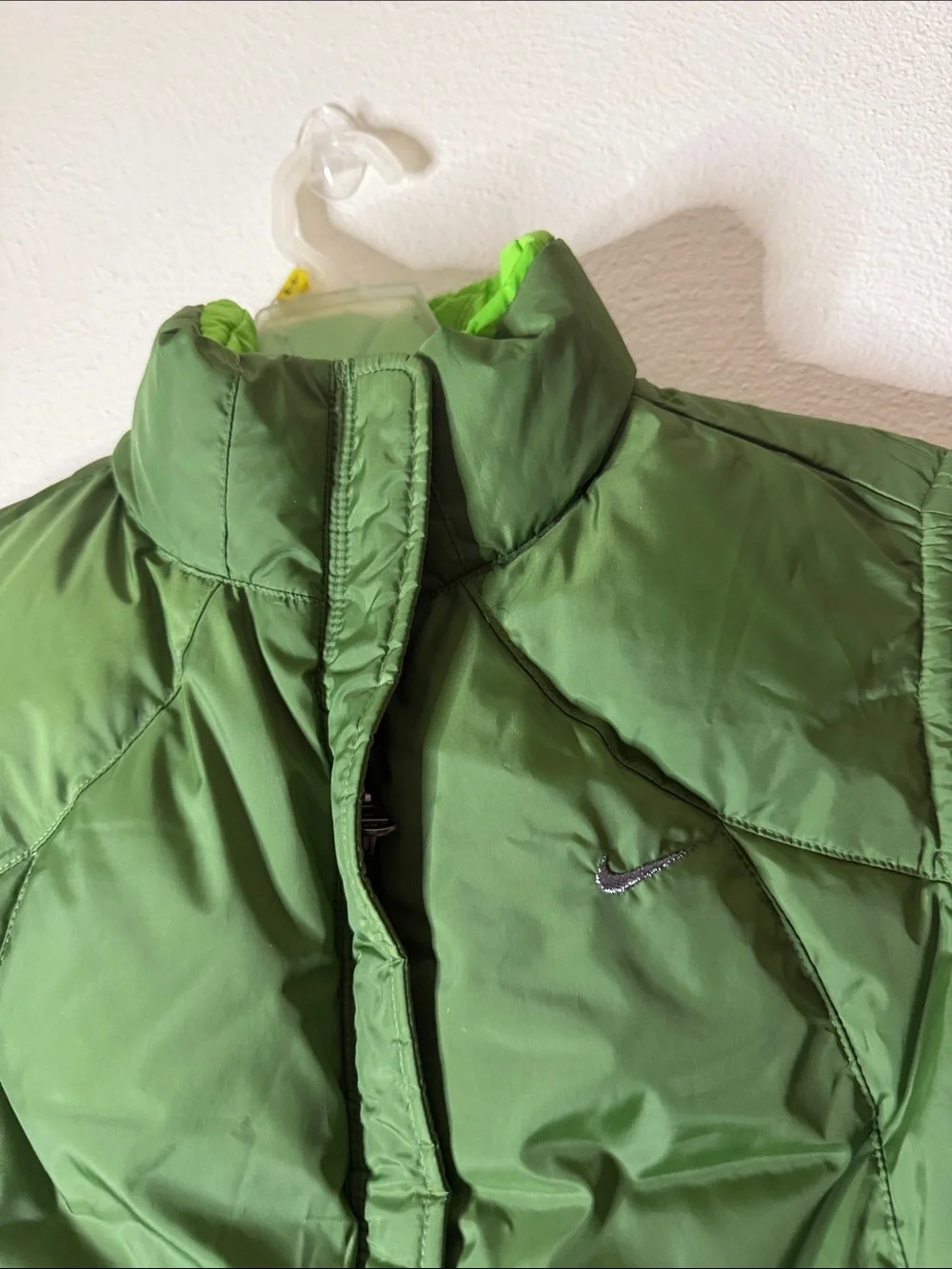 Nike Green reversible duck down filled Puffer Vest